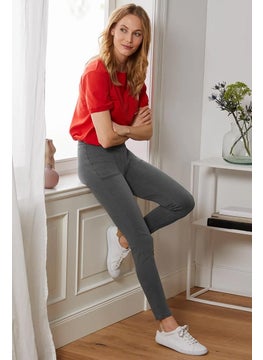 اشتري Women Skinny Pull On Jeggings, Grey في الامارات