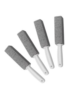 Buy 4 Pack Pumice Cleaning Stone with Handle, Toilet Bowl Ring Remover Cleaner Brush Stains and Hard Water Ring Remover Rust Grill Griddle Cleaner in UAE