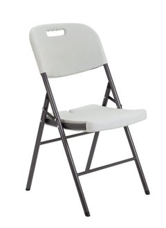 اشتري ECVV Folding Plastic Chair Molded Seat & Back Stackable Indoor Outdoor, Steel Frame, Heavy Duty, Used for Party, Garden, Patio, Dining, Wedding, Camping, Events… في السعودية