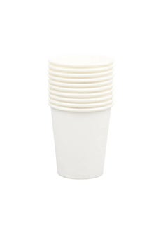 Buy Thickened disposable paper cups 250ml, 10 pieces in Saudi Arabia