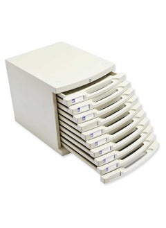 Buy FIS File Cabinet (Plastic) With key, 10 Drawers - FSOTUS-28K in UAE