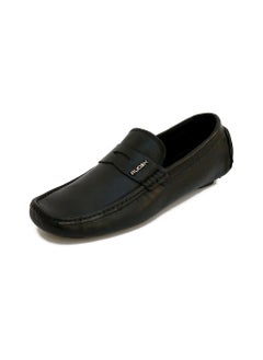 Buy Mens Classic Loafer Slip on Driving Comfort Black Leather Work Office Formal Occasion Party Casual Wear Italian Design Anti Skid Padded Insole Fashion Premium Shoes in UAE