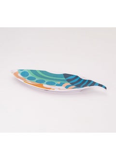 Buy Bright Designs Melamine Matt Leaf Serving Plate Set of 2 
  (L 36cm W 15cm)AI in Egypt