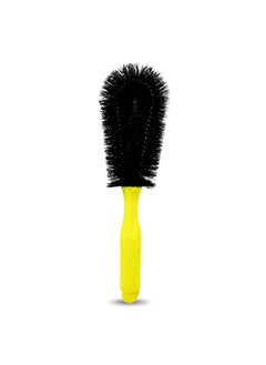 Buy Portable Car Wheel Washing Brush Vehicle Washing Tools Soft Bristle Alloy Wheel Brush - SAFI WAX (Black&Yellow) 1PC in Saudi Arabia