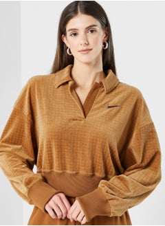 Buy Nsw Velour Polo Sweatshirt in UAE