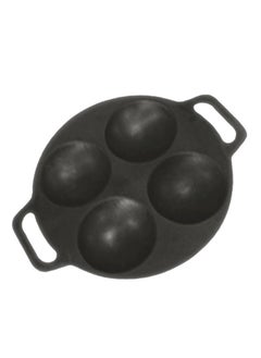 Buy Pre-Seasoned Cast Iron Mini Appam Pan 4 Appam Mould in UAE