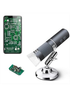 اشتري WiFi USB Digital Handheld Microscope, 50 to 1000x Wireless Magnification Endoscope 8 LED Mini Camera with Metal Stand Compatible with iPhone iPad Mac Windows Android في الامارات