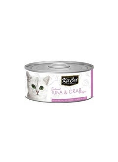 Buy Kit Cat Grain Free Tuna & Crab Topper Wet Cat Food 80G in UAE