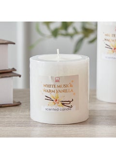 اشتري Qara Vanilla Pillar Candle 6.8 x 7 x 6.8 cm في الامارات