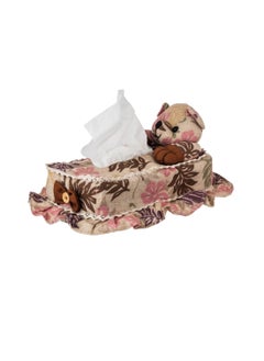 Buy Teddy bear shaped cloth tissue box in Saudi Arabia