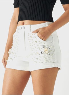 Buy High Waist Denim Shorts in UAE