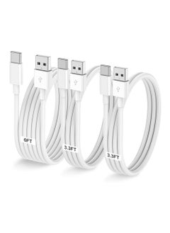 Buy Car Carplay Cable for iPhone 16 15 Pro Plus Pro Max,3-Pack [3.3FT+3.3FT+6FT] USB A to USB C Cable for iPad Pro/Air/Mini,for Samsung S24/S23/S22,for MacBook Pro/Air and More in UAE