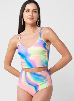 Buy Printed Swimsuit With Cut-out Detail in Saudi Arabia