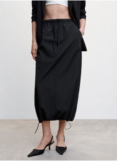 Buy High Waist Tie Detail Skirt in Saudi Arabia