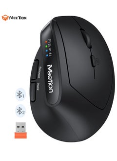 Buy MEETION 2.4g & Bluetooth Dual-Mode Ergonomic Mouse BTM008 Ergonomic Prowess Enhanced Efficiency Multifaceted Connectivity in UAE