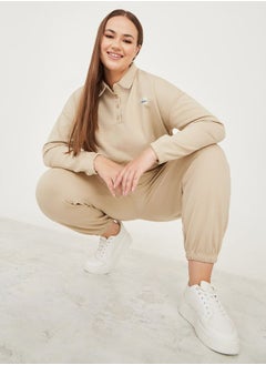 Buy Plus Textured Zip Up Patch Top & Jogger Lounge Set in Saudi Arabia