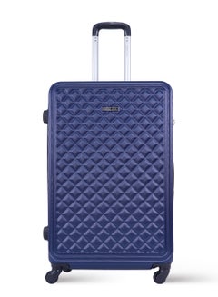 Buy Retro ABS Hardside Spinner Check In Large Luggage Trolley 28 Inch Navy in UAE