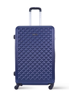 اشتري Retro ABS Hardside Spinner Check In Large Luggage Trolley 28 Inch Navy في الامارات