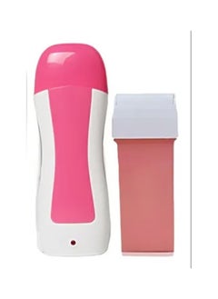 Buy 2-In-1 Professional Roller Depilatory Wax Set Pink/White in UAE