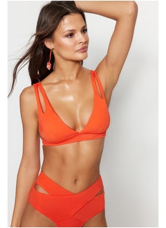 Buy Red Triangle Cut Out/Windowed Bikini Top TBESS20BU0202 in Egypt