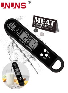 اشتري Digital Food Thermometer With Probe,Food Thermometer For Cooking Grilling,Waterproof Grill Thermometer With Magnetic Back Calibration For Baking,Liquids,Candy Air في الامارات