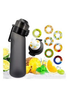 Buy Sports Air Water Bottle Starter Up Set Drinking Bottles, Fruit Fragrance Water Bottle ,0% Sugar Water Cup for Gym and Outdoor (Black) in Saudi Arabia