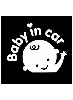 Buy Stickers Car Warning Sign, Baby White Stickers Car Warning Sign Reflective Waterproof Bright Safety Warning Sign Baby in Car Baby and Child On Board Sign Cute Shape(BOY) in UAE