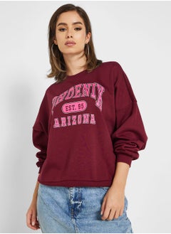 Buy Graphic Knitted Sweatshirt in Saudi Arabia