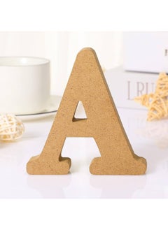 Buy 4 In DIY Wooden Letters for Crafts Easter Alphabet Letters for Table Decoration Paintable Decorative Letters Standing Letters Slices Sign Board Decoration for Craft Home Party Projects A Style in UAE