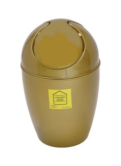 Buy Waste Bin With Swing Gold 10 Liter in Saudi Arabia