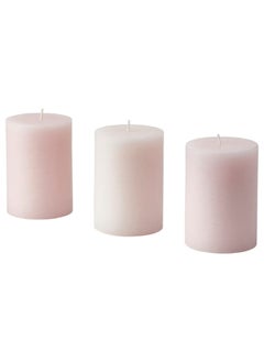 Buy 3 Pack Scented Pillar Candle, Jasmine/Pink, 30 Hr in Saudi Arabia