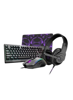 Buy 4-In-1 Professional Gaming Equipment Set, RGB Keyboard, Mouse, Mouse Pad and Headset Set in Saudi Arabia