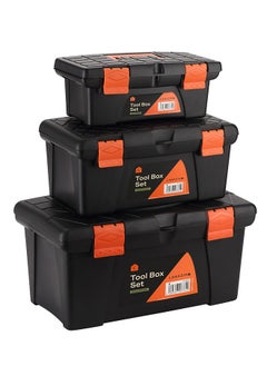 Buy 3-Piece 13-16-19 Inch Plastic Tool Box Set in Saudi Arabia