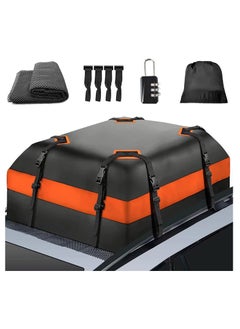 اشتري 15 Cubic Feet Waterproof Cargo Bag Car Roof Cargo Carrier Universal Luggage Bag Cube Bag for Travel Camping Luggage Storage Box في الامارات