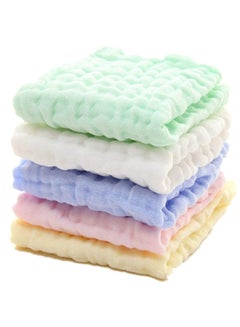 Buy 5pcs Muslin Baby Washcloths and Towels, Natural Organic Cotton Baby Washcloths, Soft Newborn Baby Towel, and Muslin Washcloth for Sensitive Skin in UAE