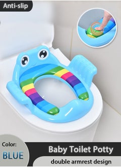 Buy Baby Toilet Training Multifunctional Portable Children'S Toilet Potty With Safety Handrails And Anti-Slip Strips Ridge Protection Design Potty Seat Children'S Comfortable Toilet Assistant(Blue) in Saudi Arabia