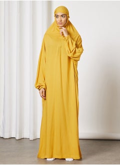 Buy Praying Dress With Floral Print And Attached Veil in Saudi Arabia