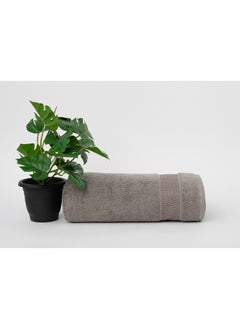 Buy Towel LUXURY S - 600 GSM - 100% Cotton Terry -Bath Sheet 80x160 cm-Premium Touch-Quick Dry - Super Absorbent-Grey in UAE