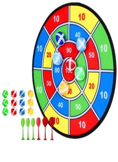 Buy 26" Large Dart Board Game Set for Kids with 12 Sticky Balls 6 Darts, Outdoor Fun Party Play Games Toys Gifts for Boys Girls Kids in Saudi Arabia