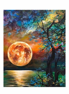 Buy DIY 5D Diamond Painting Kit, 12X16" Adults & Kids Moon Tree Diamond Dots Crystal Gem Arts Painting in Saudi Arabia