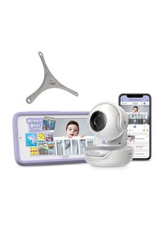 Buy Nursery Pal Deluxe With 5 Inch Hd Color Touch Screen And  Portable Camera For Baby Monitoring - White in Saudi Arabia