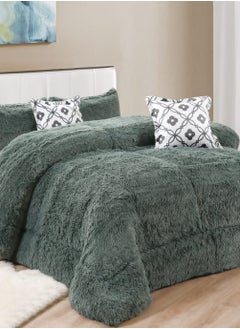 Buy Winter nephrine fur mattress set, 6 pieces, size 240X220 in Saudi Arabia