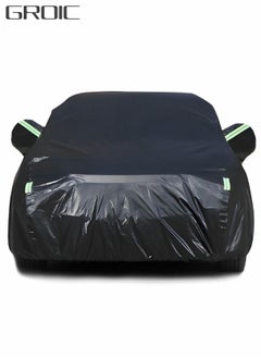 Buy Multi-Layers Car Cover Waterproof All Weather for Automobiles, Outdoor Full Cover Windproof, Sand proof, Rain proof, UV proof Car Covers with Zipper Door Car Protection Black L in Saudi Arabia