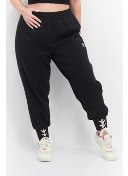 اشتري Women Plus Size Drawstring Outdoor Sweatpants, Black/White في الامارات