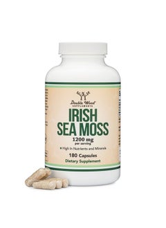 Buy Irish Sea Moss Capsules, More Potent Than Sea Moss Gel Extract (180 Count, 1,200mg per Serving) (from Wildcrafted and Raw Chondrus Crispus) Nutrient Rich Superfood High in Minerals by Double Wood in UAE