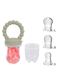 Buy Baby Food Feeder Pacifier 3 Different Sizes Toddler Infant Teether.100% Safe Food Grade Silicone in UAE