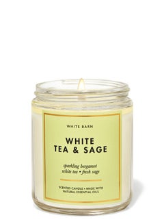 Buy White Tea & Sage Single Wick Candle in UAE