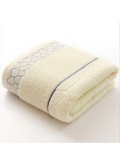 اشتري Large Pure Cotton Bath Towel White 70X140cm في السعودية