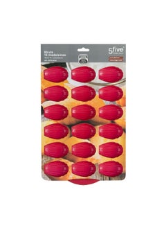 Buy 18-Madeleines Non-Stick Silicone Mould Red 23.5 x 2 x 35.5 cm 111049A in Saudi Arabia