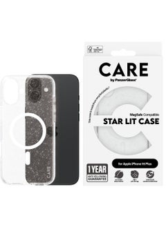 اشتري CARE by PanzerGlass® Star Lit MagSafe Phone Case for Apple iPhone 16 Plus White, Drop-Tested 4,8m, Recycled Plastic, Anti-Yellowing Guarantee, Enhanced Camera Protection في الامارات